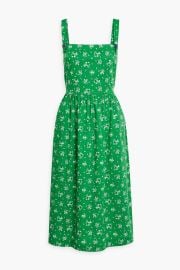 Laura Floral Print Cotton Blend Poplin Midi Dress at The Outnet